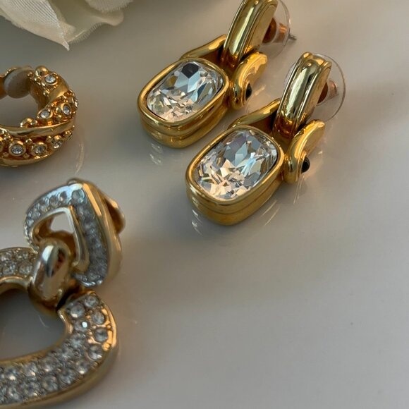 SWAROVSKI, CRAFT RHINESTONE EARRINGS COLLECTION (3) - Picture 7 of 10